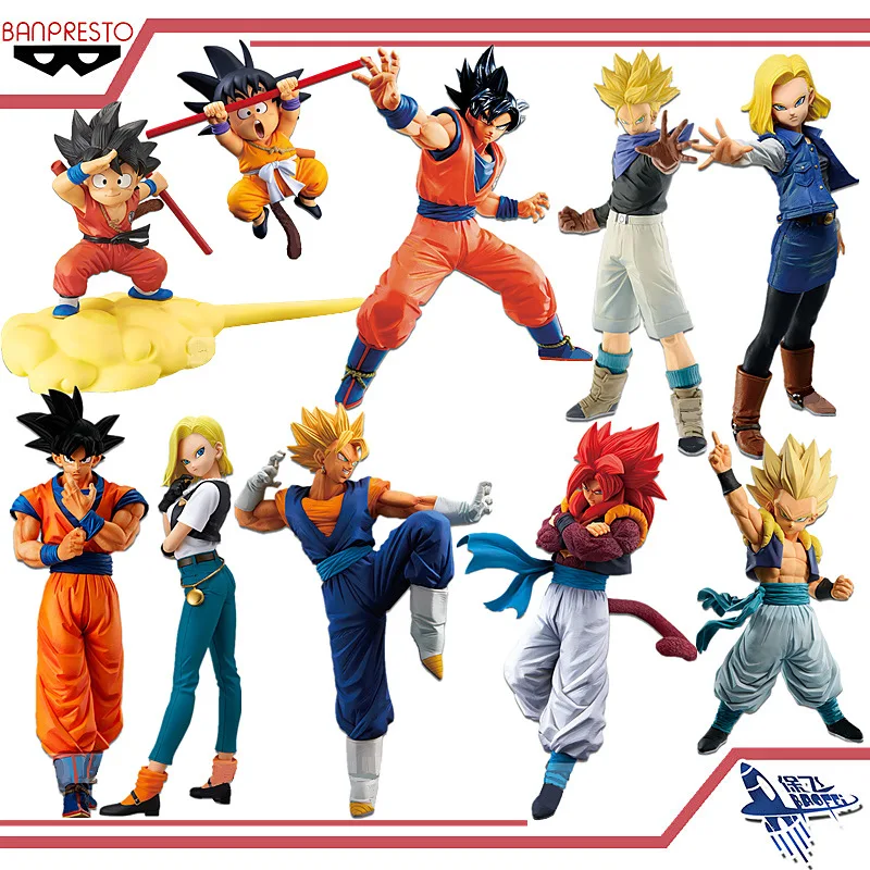 Original Bandai Banpresto 13-28cm Dragon Ball Figure Son Goku Bejita Cell Gogeta - £41.79 GBP+