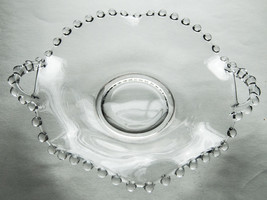Vintage Imperial Candlewick Clear Crimped Candy Dish Bowl 2 Handles - $141.72 MXN