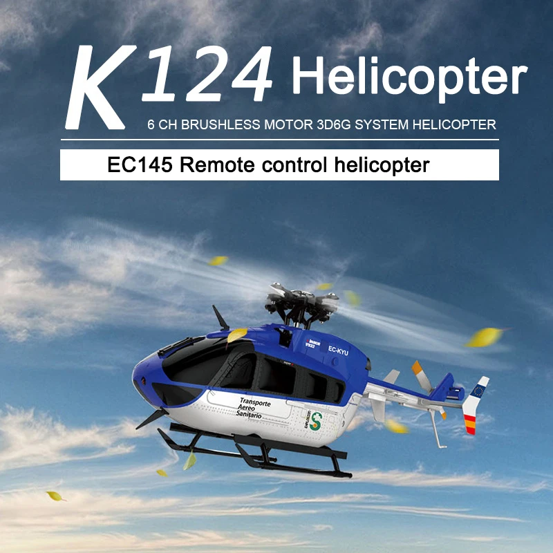 WLtoys XK K124 RC Helicopter 6CH 3D 6G Mode Brushless RC Quadcopter Dron... - $201.49+