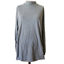 Gray Mock Neck Long Sleeve Top Size Large - $24.75
