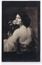 Art Postcard Mayska Rose Woman With Rose 1933 - £1.69 GBP