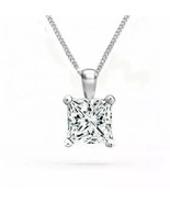 Diamond Women Pendant 1.6 Ct Lab-Created Diamond 14k White Gold Plated - $2,327.01 MXN