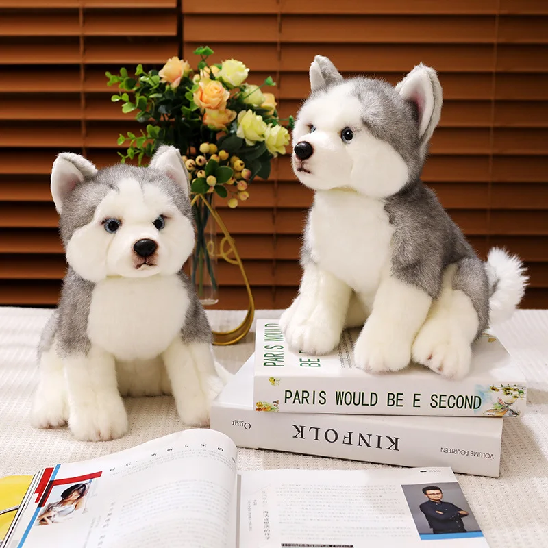 Reallife Siberian Husky Kawaii Sitting Fluffly Husky Dog Decor - £82.25 GBP