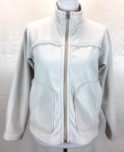 #S5 Patagonia Sz S Made In USA Synchilla Fleece Lined Ivory Full Zip Jacket - £16.75 GBP