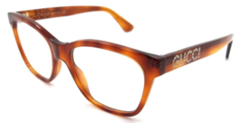 Gucci Eyeglasses Frames GG0420O 004 52-18-140 Havana / Swarovski Made in Italy - $194.43