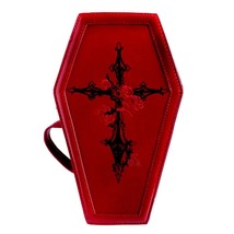 Rose Red Cross Embroidery Dark  Goth Coffin  Bag For Lady Sweet ita Cosplay Cost - £73.07 GBP