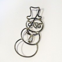 Vintage Sterling Silver Snowman Brooch Pin Sterling Looped Wire Christmas Winter - £19.34 GBP