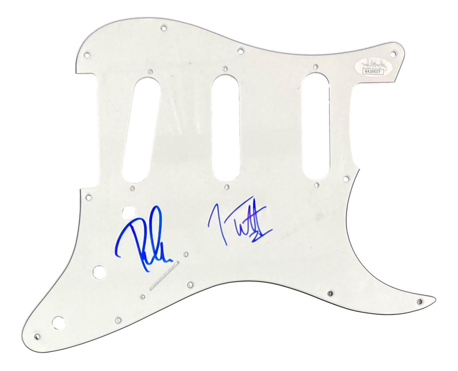 Primary image for Joe Elliott Phil Collen Def Leppard Signed White Guitar Pick Guard JSA ITP