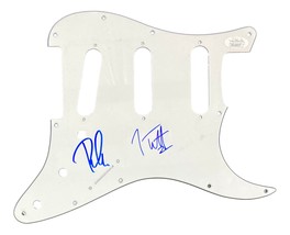 Joe Elliott Phil Collen Def Leppard Signed White Guitar Pick Guard JSA ITP - $358.88