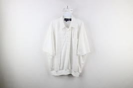 Vintage 90s Streetwear Mens XL Striped Mafia Mob Collared Pullover Polo Shirt - £39.71 GBP