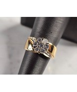 Womens Vintage Estate 14K Yellow Gold Diamond Ring 6.5g E7805 - £668.30 GBP