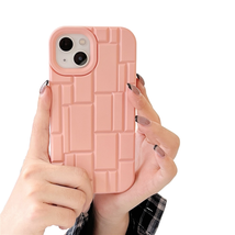 Anymob iPhone Pink Geometry Phone Case Soft Silicon Shockproof Cover - £21.25 GBP