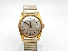 Vintage 1978 Timex Marlin Watch Men Silver Date Dial Running - £59.25 GBP