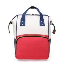 Nylon Material Fashion Mommy Portable Backpack Solid Color Multifunctional Mothe - £19.69 GBP