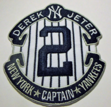 New York Yankees Derek Jeter 2~NY Embroidered PATCH~3 7/8&quot; x 3 1/2&quot;~Iron... - $90.66 MXN