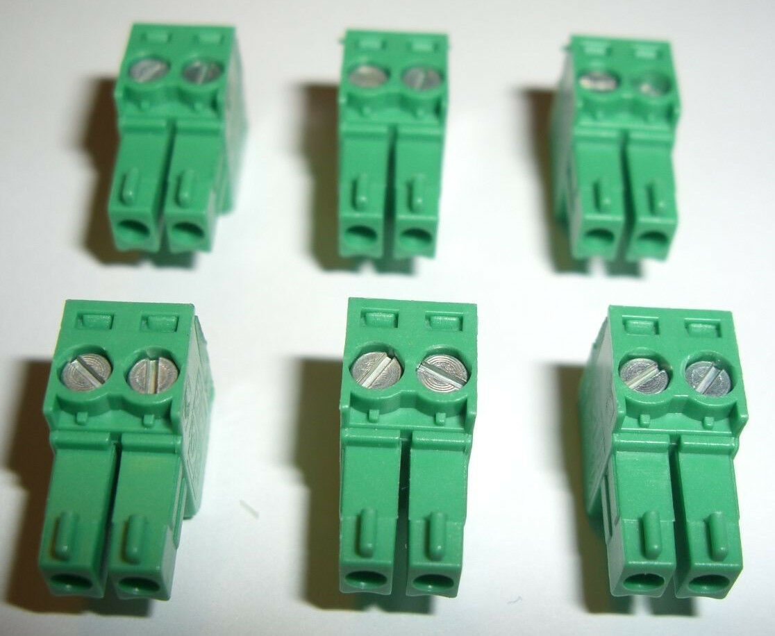 6 pcs  2 pin-3.5mm Screw Pluggable Quick Connector-Terminal Block- Phoen... - $12.90