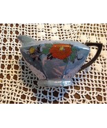 Japan Lustre Blue Porcelain Creamer Cream Pitcher Floral Pattern Vintage - $11.88