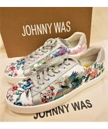 Johnny Was Low-Top Sneakers Sz-9 Dreamer Floral Metallic Multicolor - £151.66 GBP
