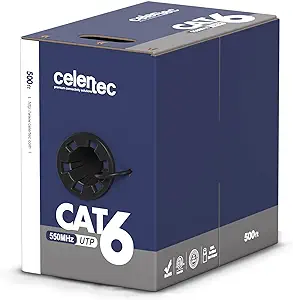 Cat6 Ethernet Cable, 500Ft, 23Awg Solid Bare Copper, Unshielded Twisted ... - $203.99