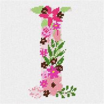 Pepita Needlepoint kit: The Letter I Flowering, 7&quot; x 7&quot; - £39.81 GBP+