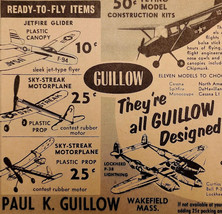 1974 Paul K Guillow Airplane Model Supply Advertisement Aviation Kits DW... - £15.45 GBP