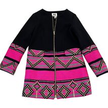 Milly Black &amp; Pink Geometric Embroidered Girls Dress Size 8 - €49,45 EUR