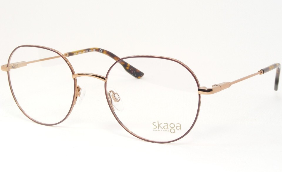 Skaga 2121 JOEL 704 Gold /Burgundy UNIQUE RARE EYEGLASSES GLASSES 51-19-... - $163.94 CAD