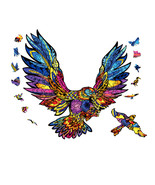 Kids brain game 300 pieces Eagle king wood shaped puzzle - $38.40 CAD