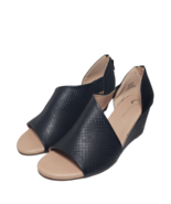 Journee Collection Women Tru Comfort Black Open Toe Back Zip Wedge Sanda... - £35.97 GBP