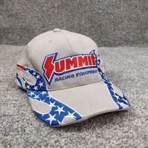 Summit Racing Equipment Hat Cap Men Gray Adjustable Embroidered USA Flag - £10.38 GBP