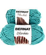 Bernat Yarnspirations Blanket Yarn Light Teal Lot of 2 Skeins 216 Yards ... - $24.74