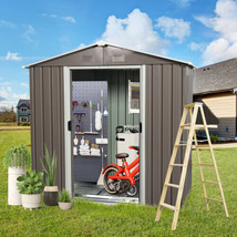 8ft x 4ft Outdoor Metal Storage Shed With window - $372.89