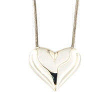 Tiffany &amp; co puffed heart Women&#39;s Necklace .925 Silver 297258 - $299.00