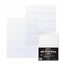 Pack of 20 BCW Pro 10-Pocket Business Card Pages (1-PRO10S-20) - £8.14 GBP