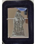 Rare Retired Polished Chrome Cigar Shop Indian Zippo Lighter - $882.73 MXN