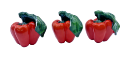 Peppers Cabinet Drawer Knobs Novelty Vegetable Food Red Figural Vintage ... - $39.73