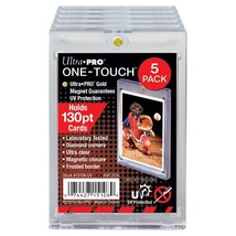 Ultra Pro Black Border One Touch Magnetic Holder UV Protection 130 Pt Pack of 5 - £14.39 GBP