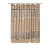 Popular Bath Shower Curtain, Spindle Collection, 70&quot; x 72&quot;, Gold - $31.99