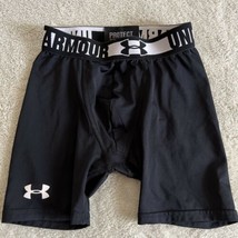 Under Armour Boys Black Fitted Jock Shorts Heat Gear Small - $12.25