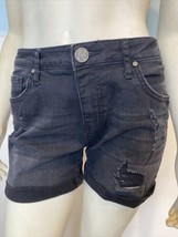 RSQ Black Denim Stressed Jean Shorts Size 11 - £7.44 GBP