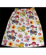 VTG Sears Raggedy Dolls Dogs Lions Flowers Pleated Top Drape 23&quot; (top) x... - $39.99