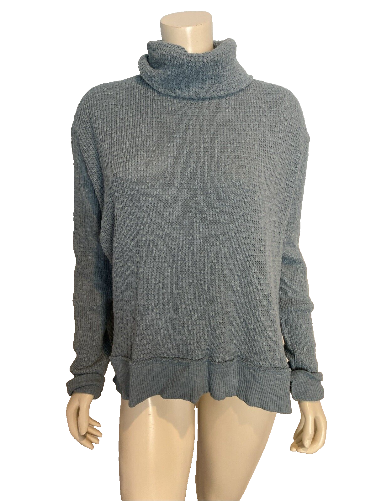 We The Free Aqua Cowl Neck LS Sweater Size Small - $28.49