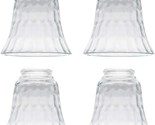 Light Covers For Ceiling Fans, Clear Hammered Style Bell Glass, Pack Of 4. - $44.96