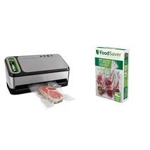 FoodSaver V4840 2-in-1 Vacuum Sealer Machine | Silver &amp; 11&quot; x 16&#39; Vacuum... - $397.99