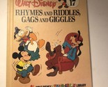 Disney Rhymes and Riddles Gags and Giggles Book 1983 Vintage - £4.66 GBP
