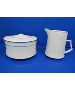 Mikasa Bone China Rochelle Lidded Sugar Bowl and Creamer Set Pristine Co... - £20.33 GBP
