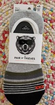 Three (3) Pair ~ Pair of Thieves ~ Striped Cushion No Show Men&#39;s Socks Size 8-12 - £17.64 GBP