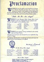 Proclamation 1961 World Premiere Take Me For An Angel Fort Worth Casa Ma... - $54.59