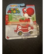 Super Mario Red Yoshi Hot Wheels Character Cars, 1:64, 2021 Mattell ~ NEW - $189.87 MXN