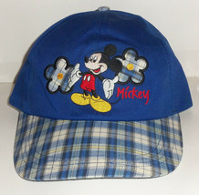 New Womens Disney Mickey Unlimited Blue With Plaid Novelty Golf / Baseball Hat - £18.35 GBP